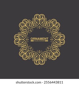 Flat decorative circle lines border background