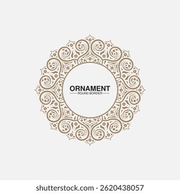 Flat decorative circle lines border background