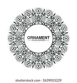 Flat decorative circle lines border background