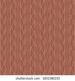 Flat decorative design in pale red tones, with stripes and zigzags. Ethnic tribal motif.