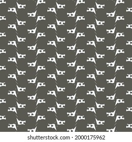 Flat decorative design with small abstract elements, which make the surface look wavy. Textile pattern in black and white.