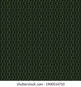 Flat decorative design, solved from a few differently structured wavy stripes. Decoration in shades of dark and light green