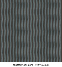 Flat decorative design with stripes made of a lot of curls. Simple pattern in blue and brown.