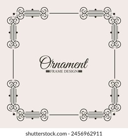 Flat decorative frame design background