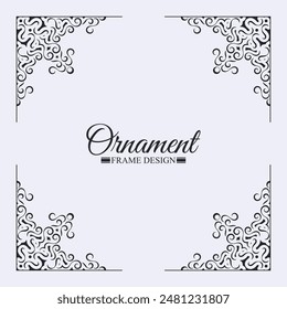 Flat decorative frame design background