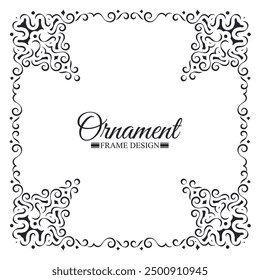 Flat decorative frame design background