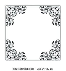 Flat decorative frame design background