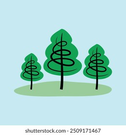 flat decorative tree vector illustration design. Eps. 10