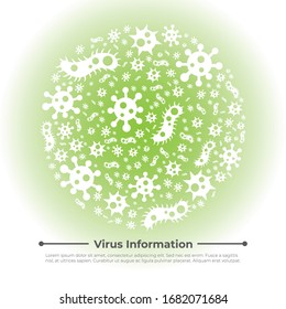 Diseño plano de virus, bacterias y gérmenes.