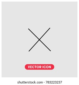 Flat Delete,Cancel Vector Icon Illustration For Web And Mobile Application Isolated On Light Backround.Ui/Ux