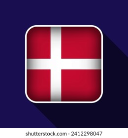 Flat Denmark Flag Background Vector Illustration