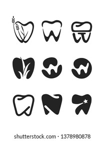 Flat Dental logo pack 