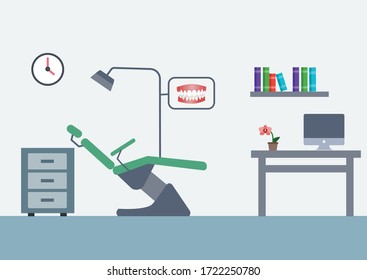 flat dentist office illustration design background. vector EPS