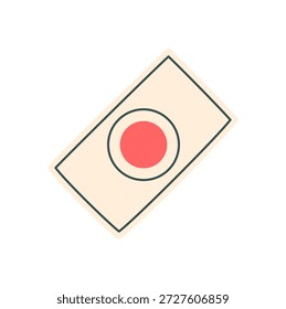 Representación plana de una baldosa de juego de mahjong. Pieza de juego de mesa chino que muestra un elemento estratégico. Concepto de juego de mesa tradicional para los entusiastas del ocio y del rompecabezas.