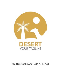 Flat desert Logo vector by harris