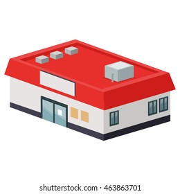 flat desig supermarket or store icon vector illustration