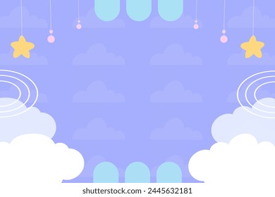 Flat desigen baby shower new born vector background template