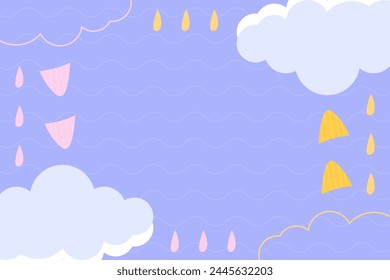 Flat desigen baby shower new born vector background template