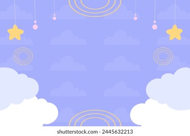 Flat desigen baby shower new born vector background template