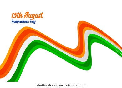 Flat design for 15 august indian independence day background