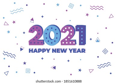 flat design 2021 new year background