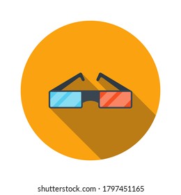 icono de gafas 3d de diseño plano