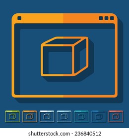 Flat design: 3D model