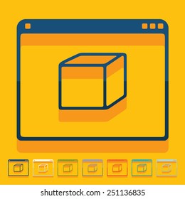 Flat design: 3D model