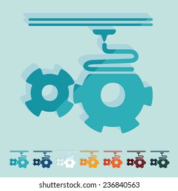 Flat design: 3D printer