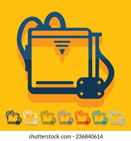 Flat design: 3D printer