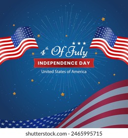 Flat design 4th of july - independence day