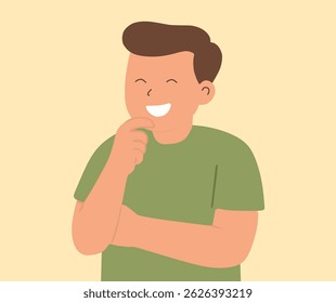 flat design about people thinking