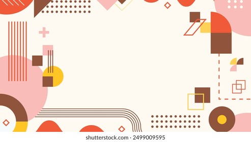 Flat design abstract background with colorful shapes vector design in eps 10