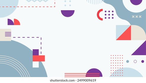 Flat design abstract background with colorful shapes vector design in eps 10