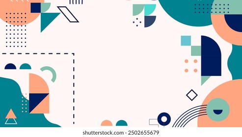 Flaches Design abstrakter Hintergrund mit bunten Formen, Vektordesign in eps 10