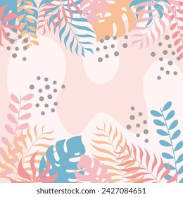 Fondo floral abstracto del diseño plano