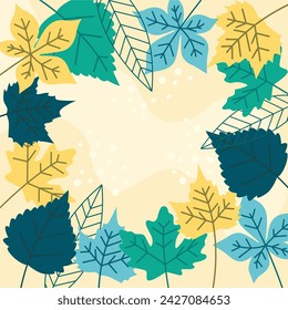Flat design abstract floral background