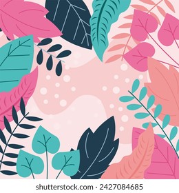 Fondo floral abstracto del diseño plano