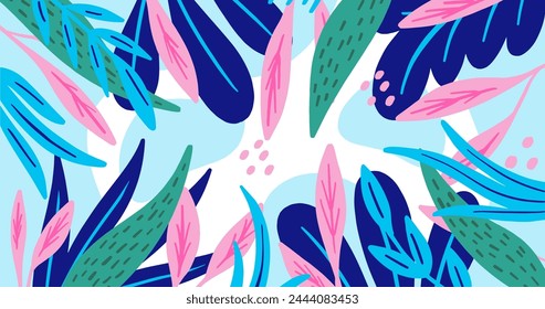 Flat design abstract floral background vector design in eps 10