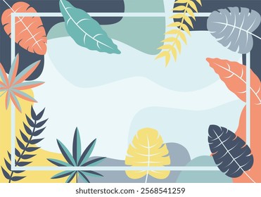 Flat design abstract floral background
