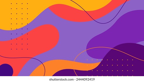 Flat design abstract fluid shapes background vector design in eps 10