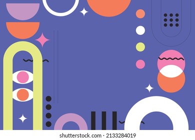 Flat design abstract geometric background vector