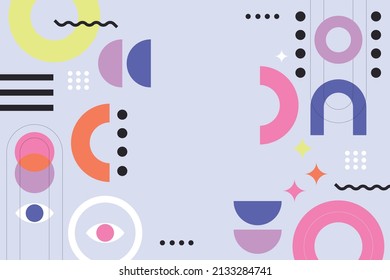 Flat design abstract geometric background vector