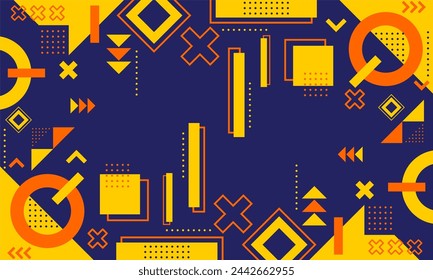 flat design of abstract geometric background