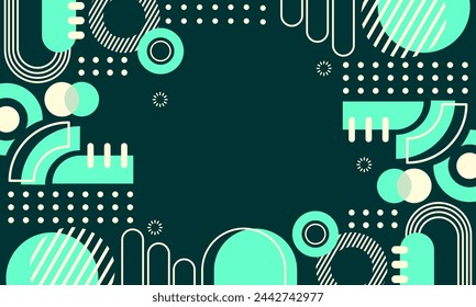 flat design of abstract geometric background