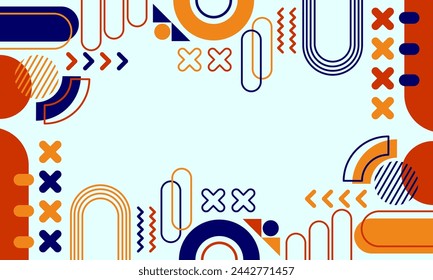 flat design of abstract geometric background