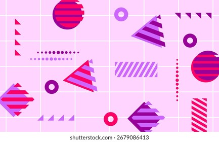 flat design of abstract geometric background