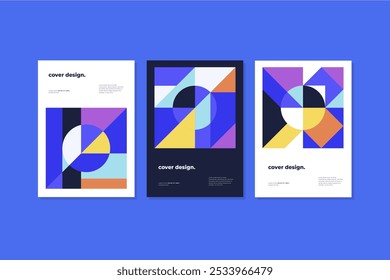 Flat design abstract geometric covers vector design in eps 10