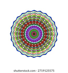 Mandala geométrica abstrata de design plano com padrões florais e circulares intrincados.