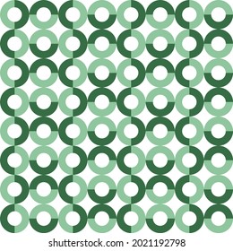 Diseño plano de círculo verde abstracto sin fisuras.